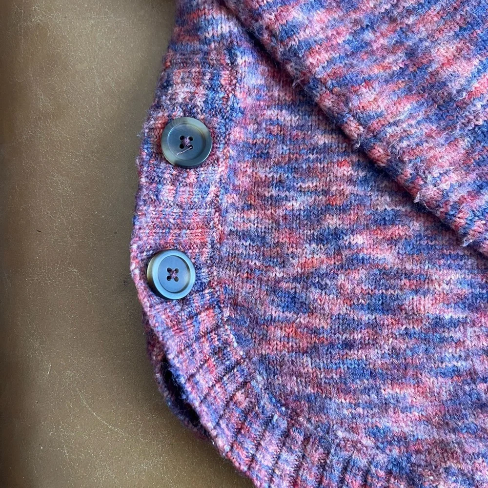 Madewell Pink and Blue Crew Neck Sweater - Picture 2 of 4